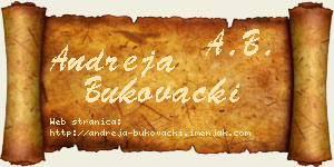 Andreja Bukovački vizit kartica